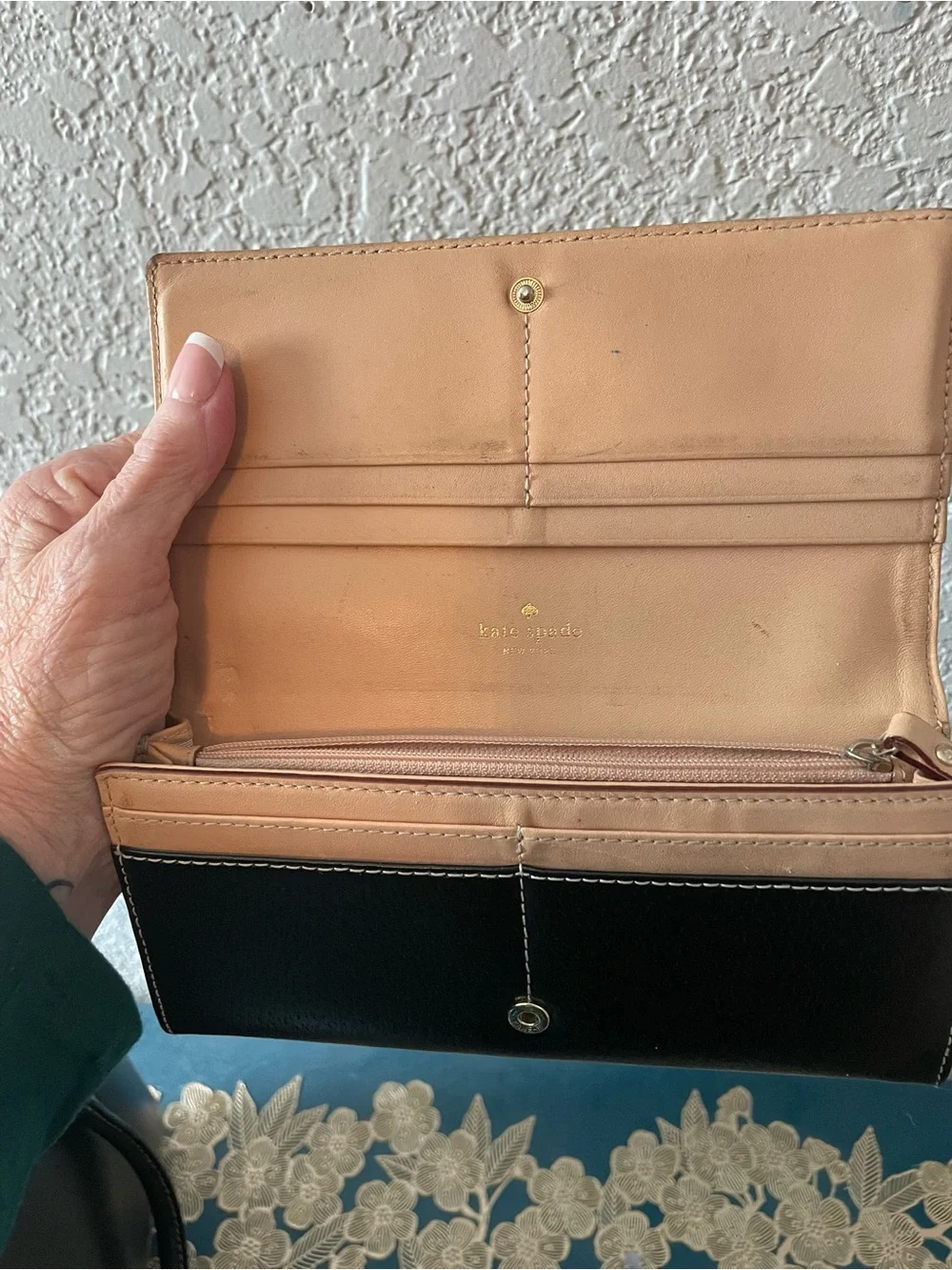 Kate Spade Black Leather Purse with Matching Wallet - Picture 8 of 9